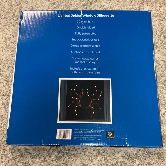 Halloween Light Up Spiderweb + Spider String Lights Bundle - Picture 3 of 7